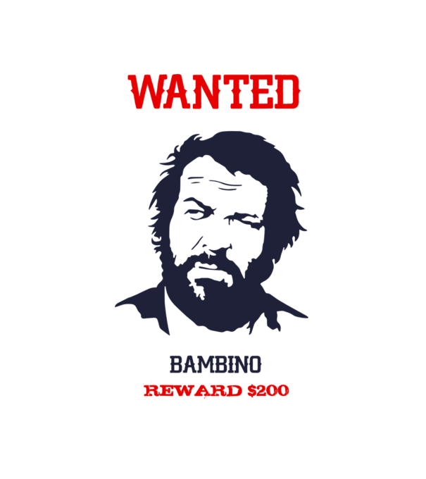 WANTED BAMBINO - Bud Spencer minta fehér pólón