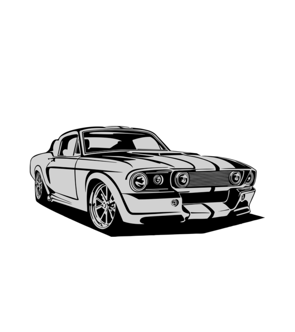 1967 Ford Mustang Shelby GT500 - Eleanor minta fehér pólón