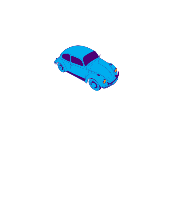 Volkswagen Beetle minta piros pólón
