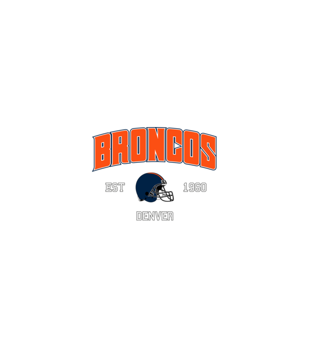 Denver Broncos - retro logo minta homokszín pólón