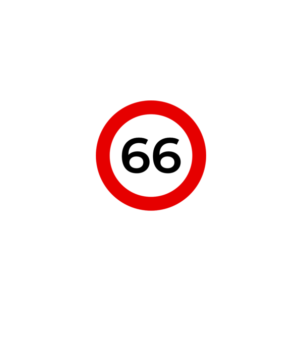 66 - korhatár - szülinap minta fehér pólón