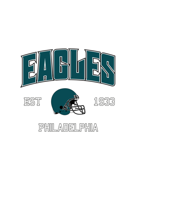 Philadelphia Eagles - retro logo minta világoskék pólón