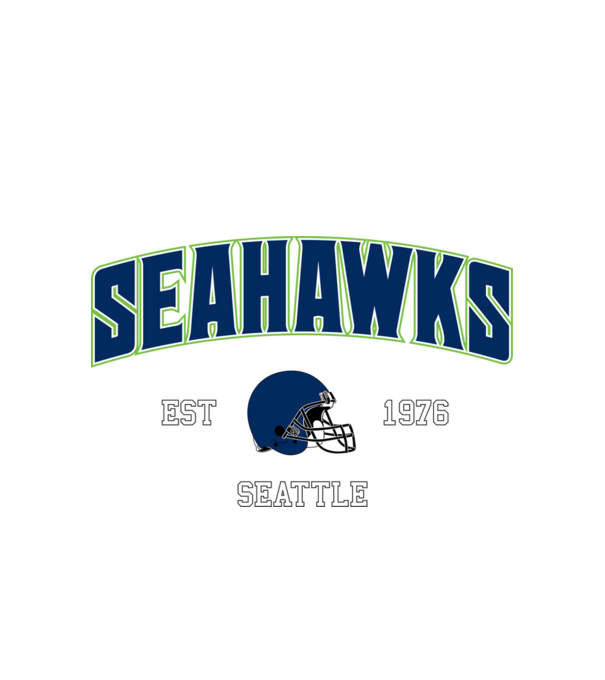Seattle Seahawks - retro logo minta fehér pólón