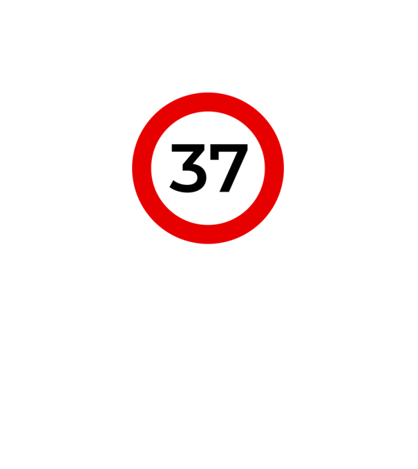 37 - korhatár - szülinap minta fehér pólón