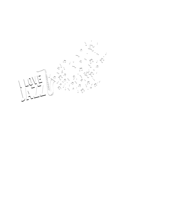 I LOVE JAZZ minta fehér pólón