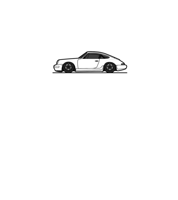 Porsche 964 minta szürke pólón