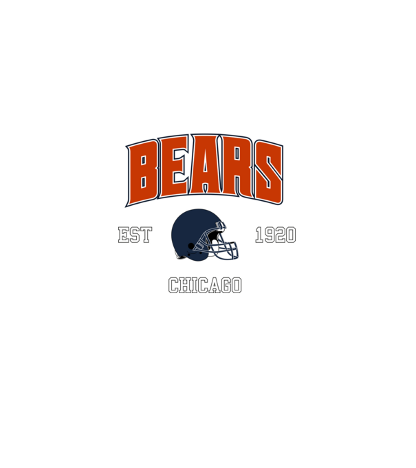 Chicago Bears - retro logo minta szürke pólón