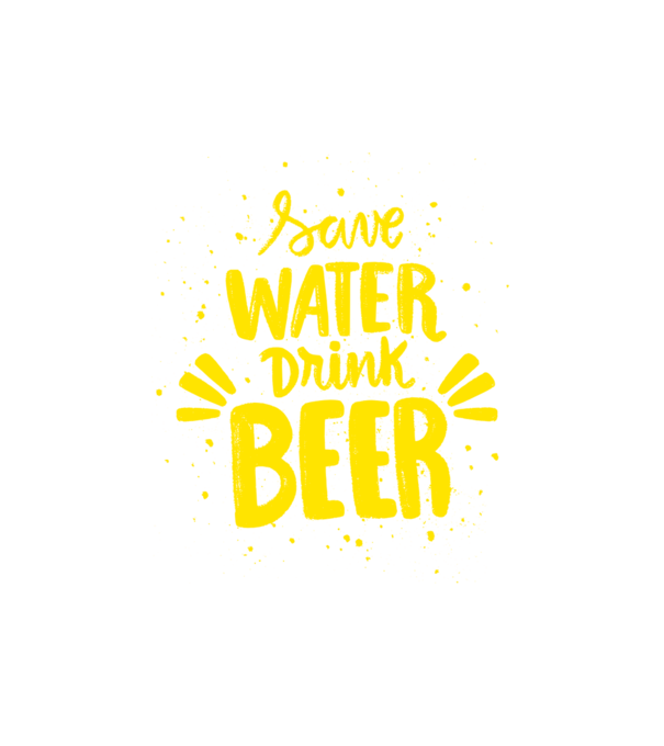 save water drink beer minta fehér pólón