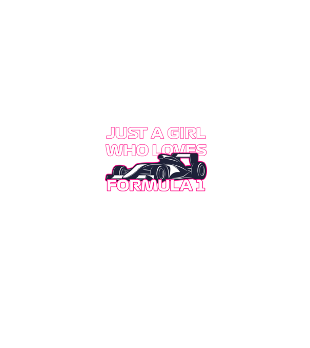 Just a girl who loves formula 1 minta fehér/piros pólón