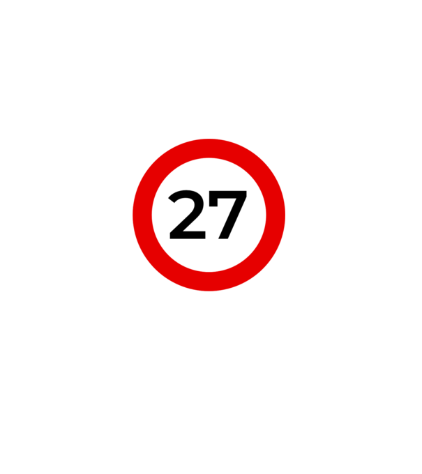 27 - korhatár - szülinap minta fehér pólón