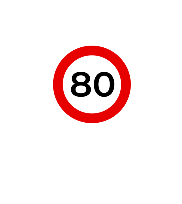 80 - korhatár - szülinap minta fehér pólón
