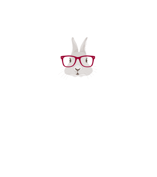 Hipster Rabbit minta fehér pólón