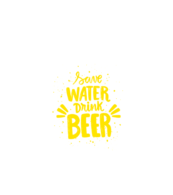 save water drink beer minta türkiz pólón