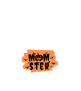Momster minta fehér pólón