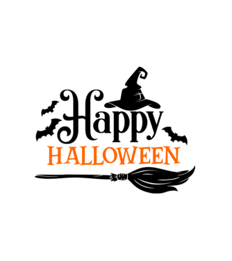 HAPPY HALLOWEEN HAT minta fehér pólón
