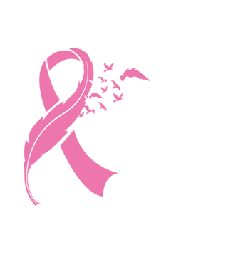 Pink Ribbon minta világoskék pólón