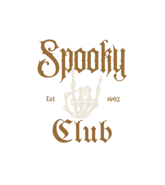 Spooky Club minta fehér pólón
