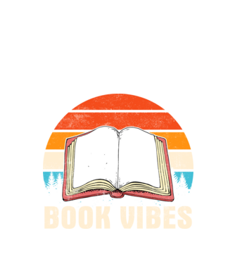 Book Vibes minta fekete pólón