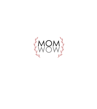 MOM WOW minta fehér pólón