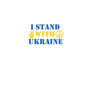 Stand with Ukraine  minta fekete pólón