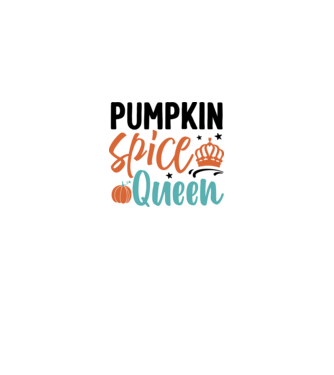 Pumpkin spice queen minta királykék pólón