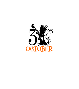31ST OCTOBER CROW minta királykék pólón