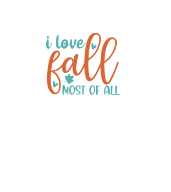I love fall most of all minta fekete pólón