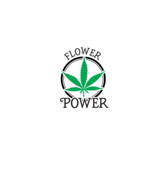 Flower power minta szürke pólón