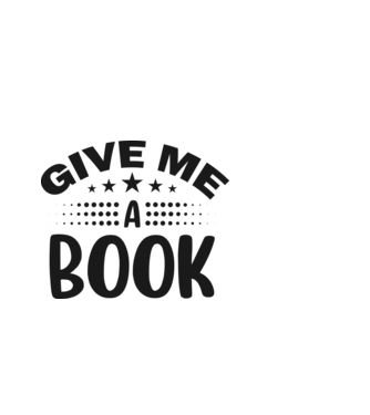 Give me a Book minta világoskék pólón