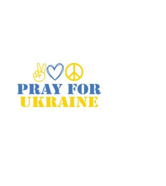 Pray for Ukraine minta fehér pólón