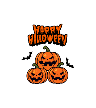 Happy Halloween minta fehér pólón