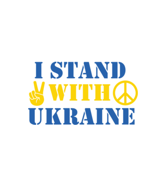 Stand with Ukraine  minta fehér pólón