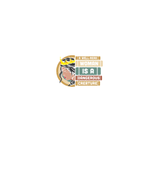 A Well-Read Woman Is minta fekete pólón