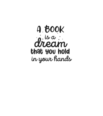 A Book is a Dream that you hold in your Hands minta királykék pólón