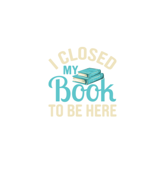 I closed my Book to be here minta sötétkék pólón