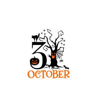 31ST OCTOBER CAT minta fehér pólón