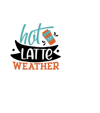 Hot latte weather minta fehér pólón