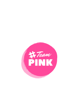 Team Pink minta fehér pólón