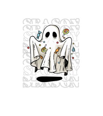 Spooky season  minta fehér pólón