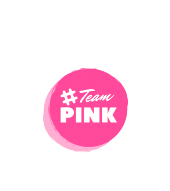 Team Pink minta fehér pólón