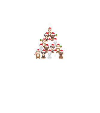 Dogs christmas tree minta fekete/piros pólón
