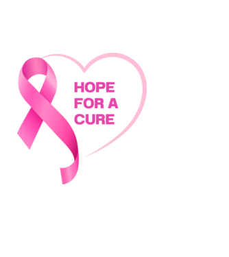 Hope for a Cure minta fehér pólón