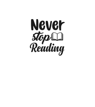 Never stop reading 2 minta fehér pólón