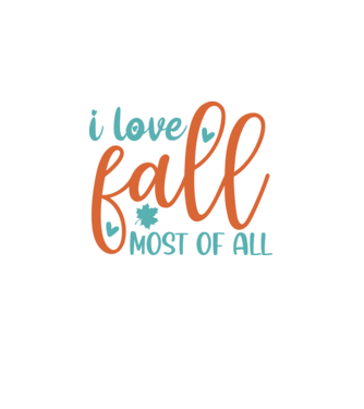 I love fall most of all minta fekete pólón