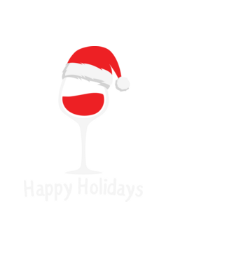 Happy Holidays minta fekete pólón