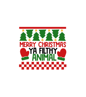 Merry Christmas Ya Filthy Animal minta fehér pólón