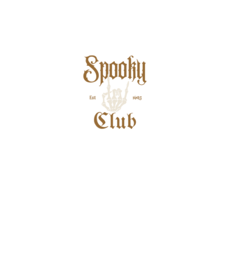 Spooky Club minta fekete pólón
