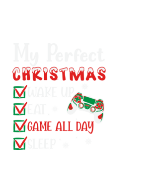Gamer christmas minta fehér pólón
