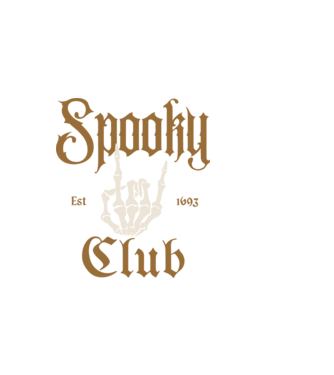 Spooky Club minta sötétkék pólón