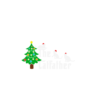 The catfather minta fehér pólón